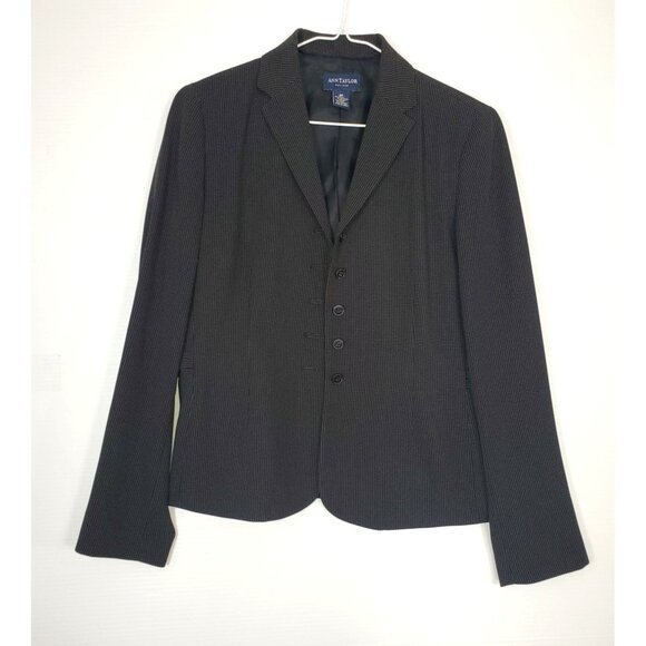 Ann Taylor Womens Black Notch Collar 5 Button Blazer Jacket Sz 6 P 1540 - Picture 8 of 12